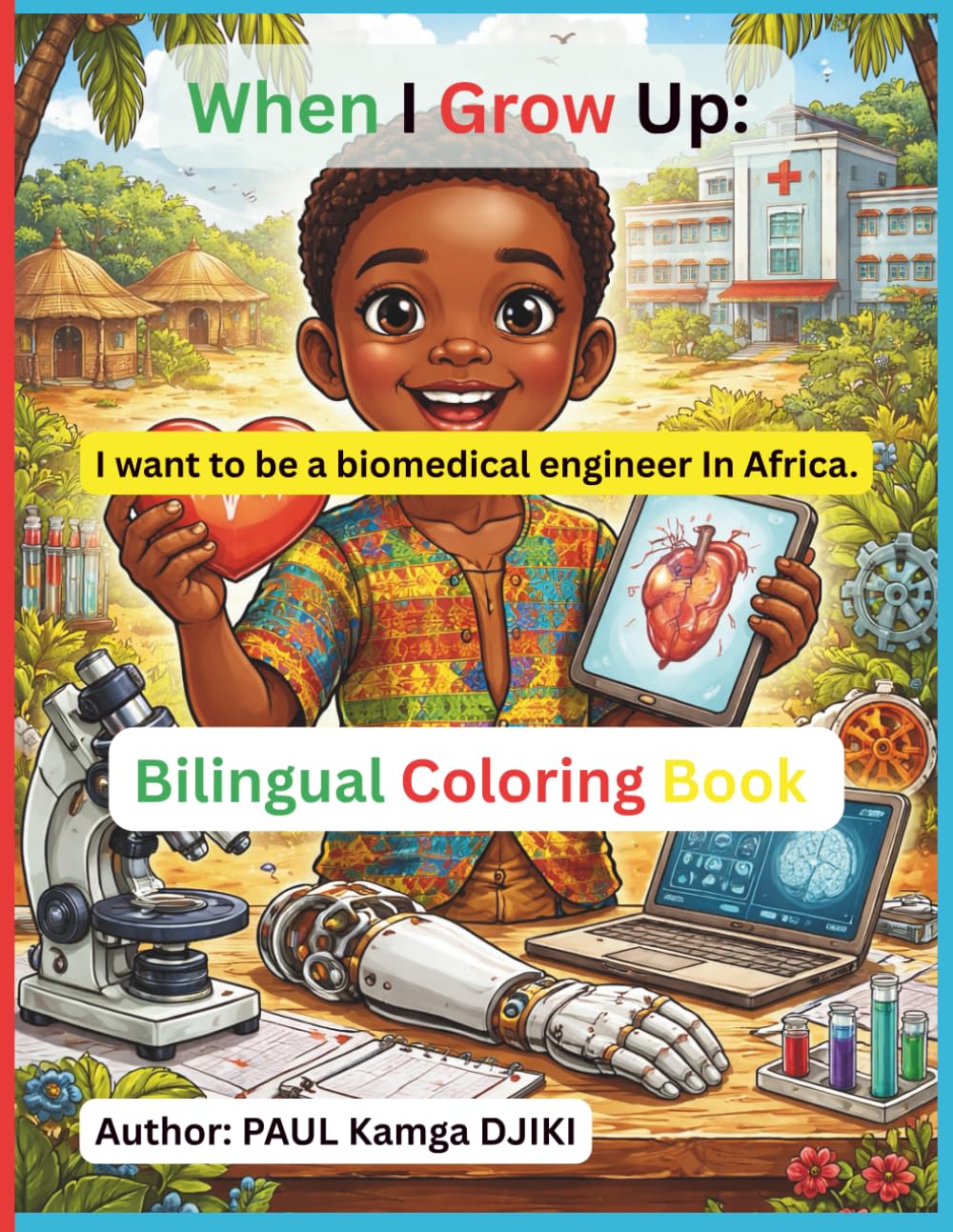 When I Grow Up, I Want to Be a Biomedical Engineer in Africa: A Bilingual English–French Coloring Book Inspiring African Children to Explore STEM, Healthcare, and Innovation
