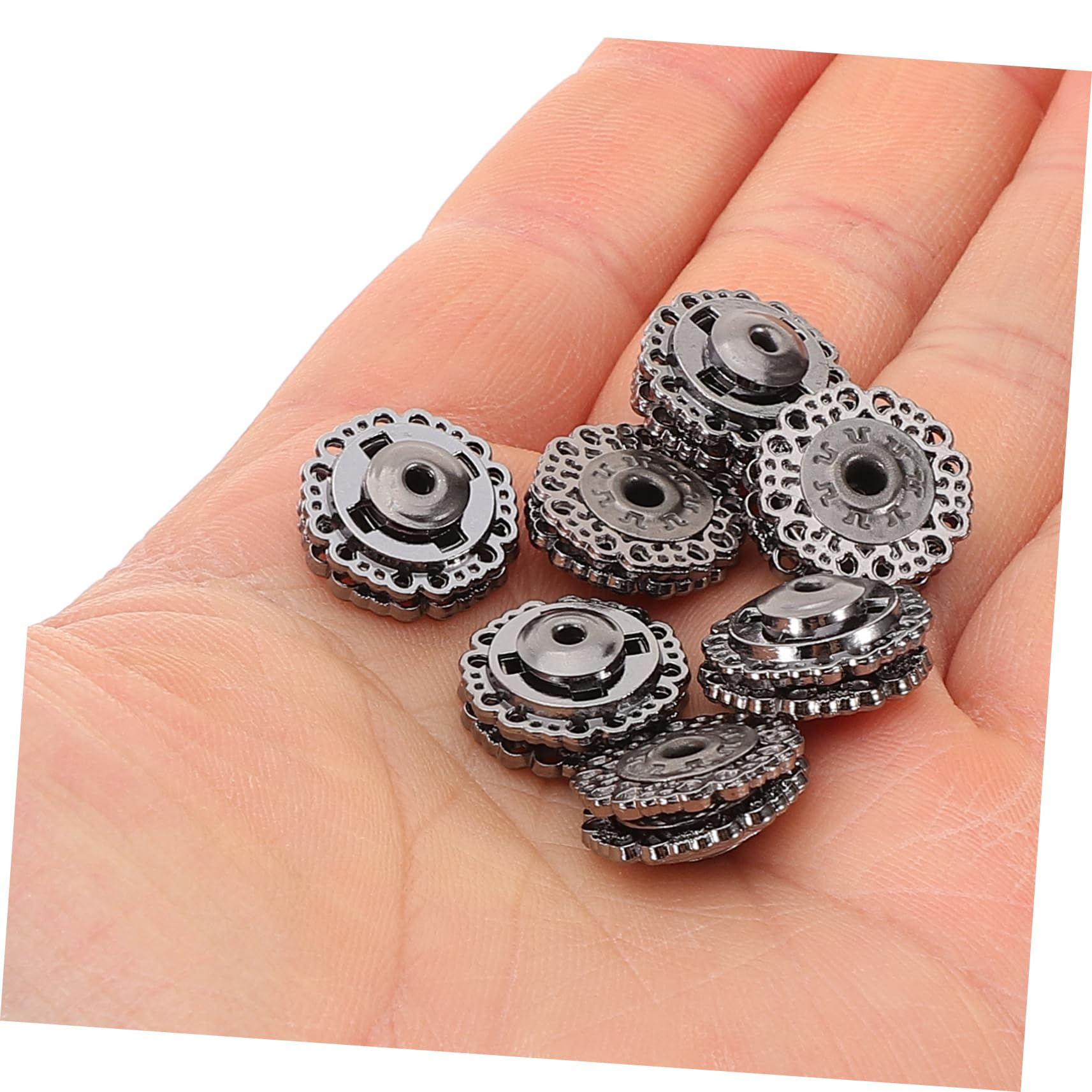Lurrose 125piezas Botones Presión Metálicos Para Ropa Accesorios Versátiles Broches De Snap Para Abrigos Bolsos y Calzado Duraderos y Fáciles De Instalar