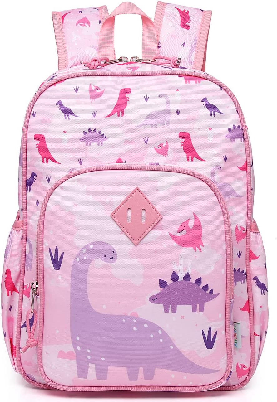 VASCHY Toddler Kids backpacks, Cute Lightweight Water Resistant Preschool Kindergarten Backpack for Girls Pink Dinosaurs - Image 8
