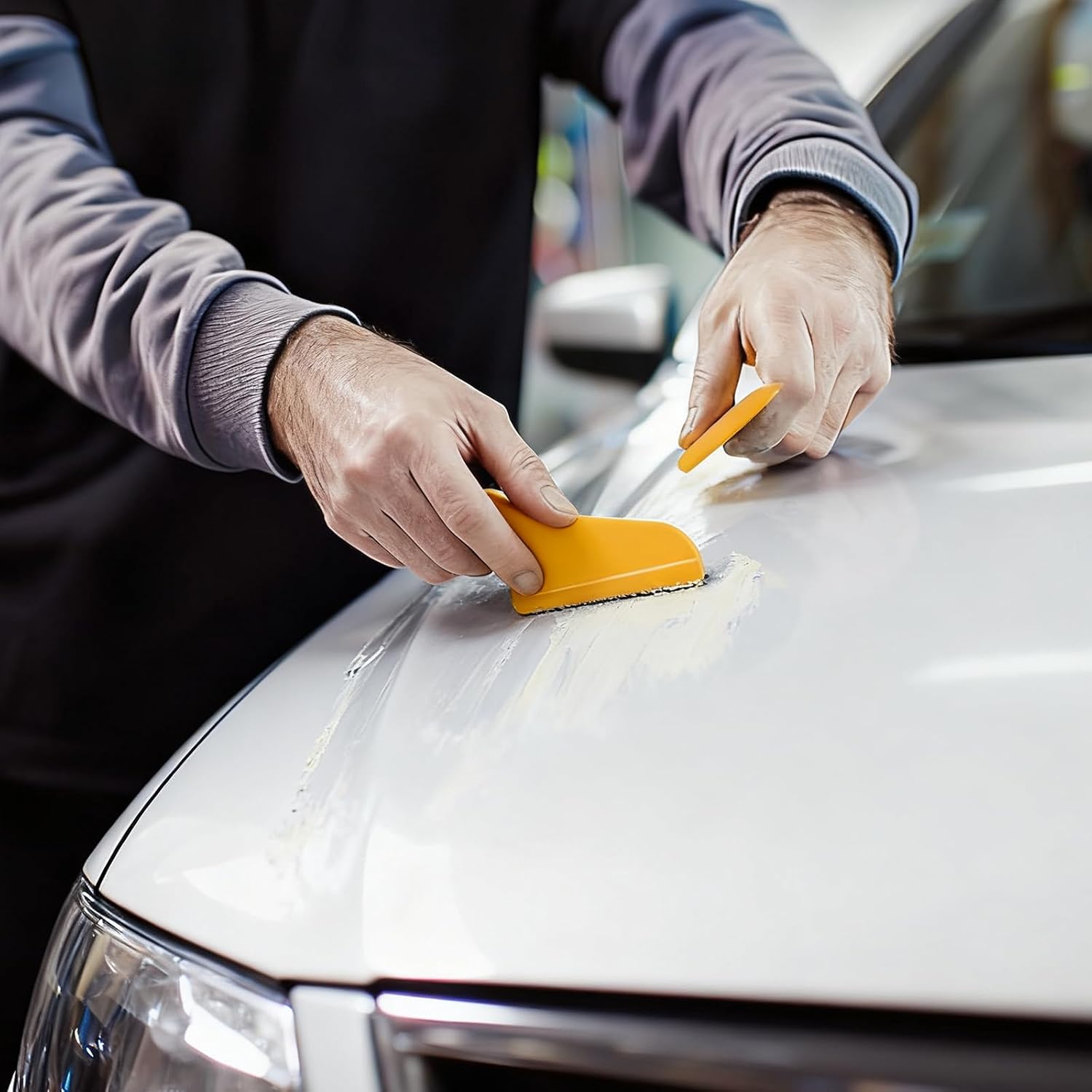 Body Filler Spreader Tool - 15 Pack Spreader Reusable Plastic Flexible Automotive for Automotive Body Applying Fillers, Putties, Glazes, Caulks - Autobody Paint Repairs, 3 Each 4", 5" and 6"