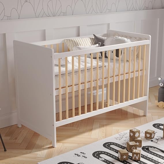 Love For Sleep Love For Sleep Tokyo Lit Bébé Transformable 120 x 60 cm en Pin Massif Blanc