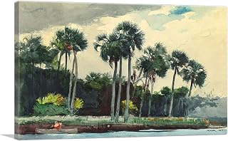 ARTCANVAS Red Shirt Homosassa Florida 1904 Canvas Art Print Stretched Framed Painting Picture Poster Giclee Wall Decor by Winslow Homer - 26" x 18" (0.75" Deep)