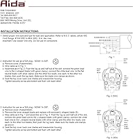 Vista 9 de AIDA Enchufe NEMA 14-30P y 14-50P, 30 y 50 amperios, 125 y 250 voltios, 3 polos de 4 cables, enchufe de ángulo de hoja recta de 4 clavijas