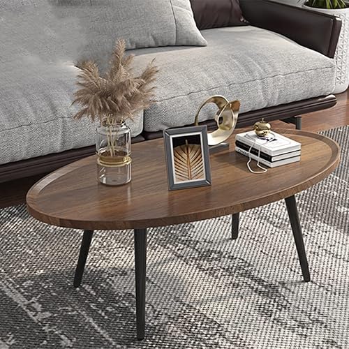 Miniatura 6 de Rustic Oval Coffee Table Mid Century Modern Nesting Tables Sofa Table Living Room Bedroom Home Office Dining Room Coffee Shop 47“