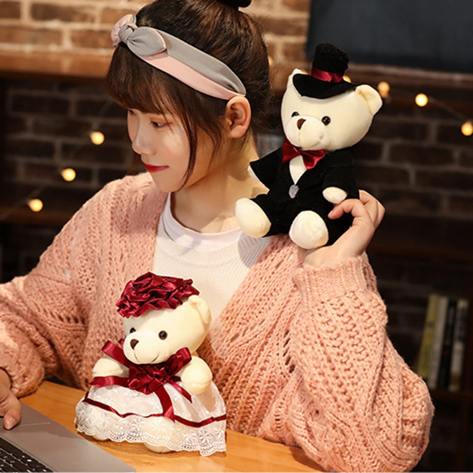 Amazon.co.jp: テディベア 結婚式 ウェディングベア ぬいぐるみ 昼寝