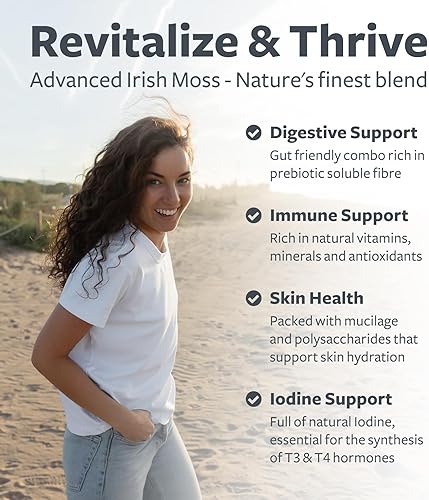 Miniatura 3 de Cápsulas orgánicas de musgo marino irlandés Cápsulas de musgo marino orgánico con raíz de bardana y extracto de pimienta negra para una mayor