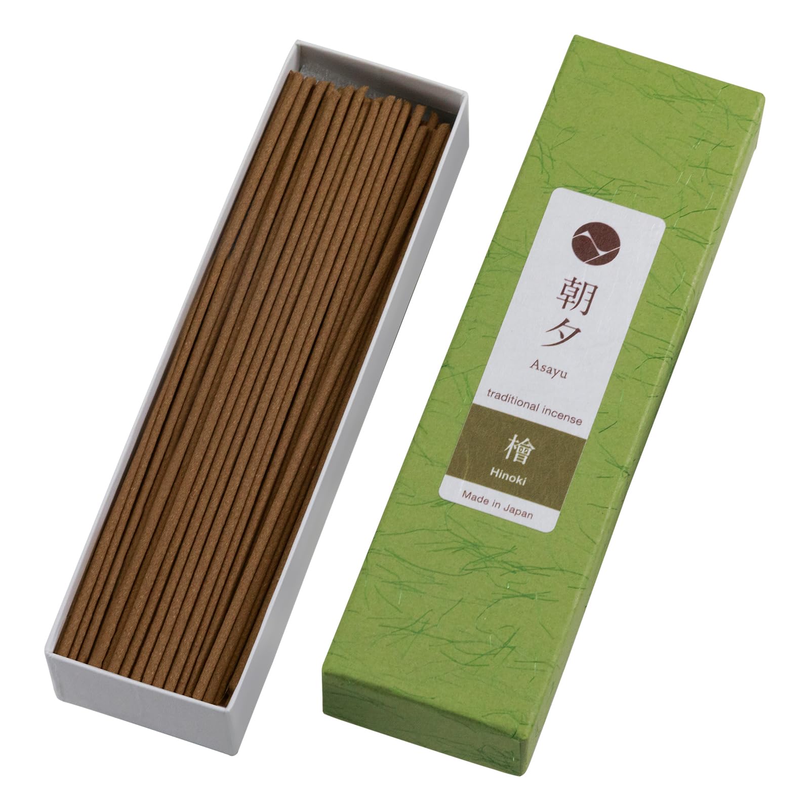 Asayu Japan Traditional Smoke Incense Sticks Hinoki Fragrance Scent Sampler for Evening Meditation, Relax or Yoga, Made in Japan Quality (ca. 40 sticks, 20g)
