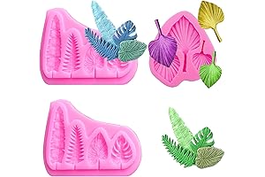 3 Pack Fan Leaf 3D Silicone Baking Mold