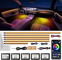 Vista 26 de Nueva versión Dreamcolor Luces de interior de coche acrílicas 18 en 1 RGB Kit de iluminación ambiental para coche APP Control Sistema de control por