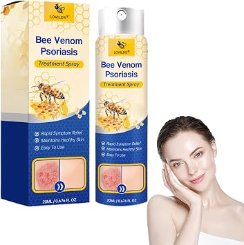 LOVILDS PsoriaHeal Bee Venom Psoriasis Care Spray pro,2024 Professional & Safe Formula,Effectively Relieves Itching,Suitable for All Skin Conditions (1 Bottle)