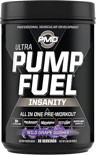 Miniatura 2 de PMD Sports Ultra Pump Fuel Insanity - Pre entrenamiento - Gusher de uva (30 porciones) Sports Omega Cuts Elite Thermogénico quemador de grasa (90