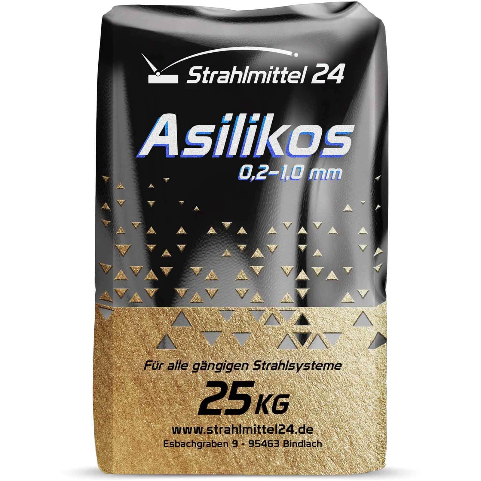 Produktbild von Asilikos Strahlmittel 0,2-1,00 Mm 25 Kg - Scharfkantig Für Sandstrahlarbeiten