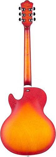 Miniatura 3 de Grote Guitarra eléctrica de cuerpo semihueco LPF-002 acabado mate con bolsa de transporte (CS)