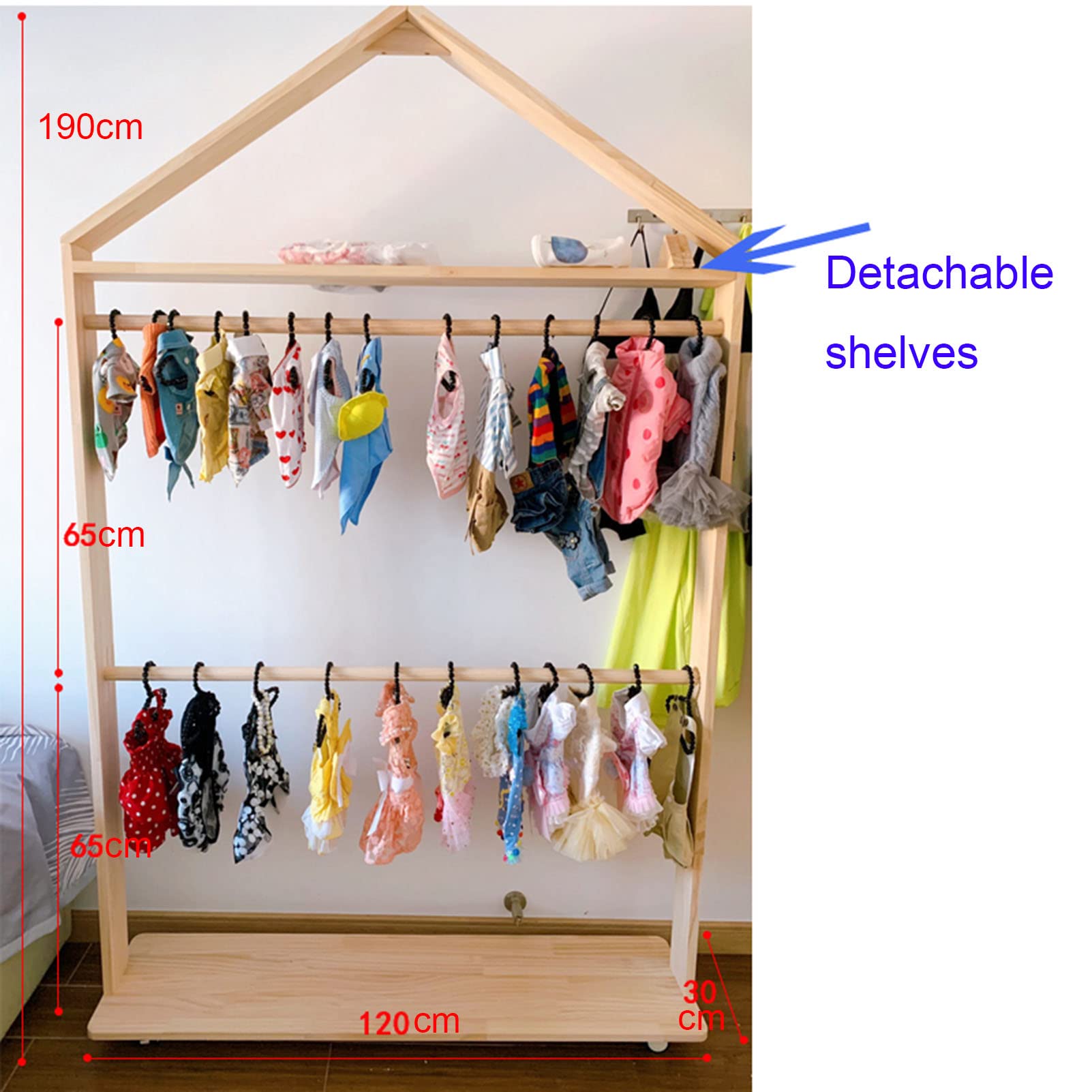 Childrens Small Hanging Rails Kids Clothing Rack Holdfiturn