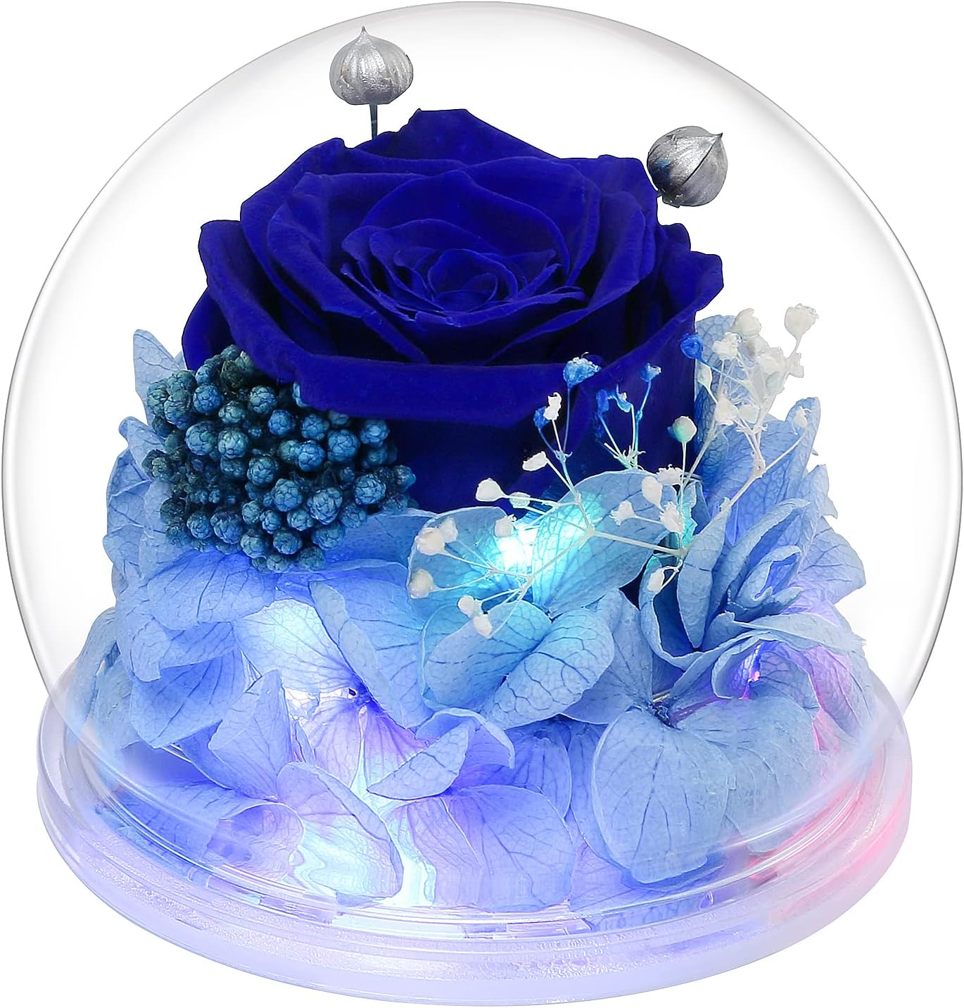 Mom Birthday Rose Flower Gifts for Her, Women Birthday Gifts from Daughter Son, Blue
