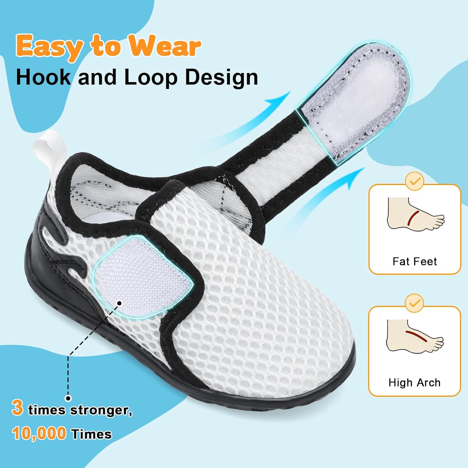 JOINFREE Baby Water Shoes Toddler Boys Girls Sandals Baby Lightweight Beach Swim Pool Shoes Kids Barefoot Quick-Dry Auqa Socks Infant First Walking Shoes - Image 5