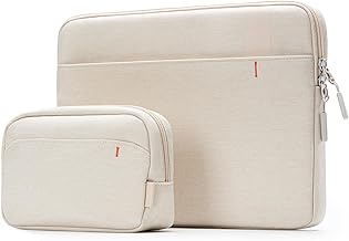 Inateck 360° Protection Housse 13 Pouces Compatible avec 13 MacBook Air M4/M3/M2/M1 2025-2018, 13 MacBook Pro M2/M1 2022-2016, 12.3 Surface Pro 11/10/9/X/8/7/6/5/4/3, XPS 13, Beige