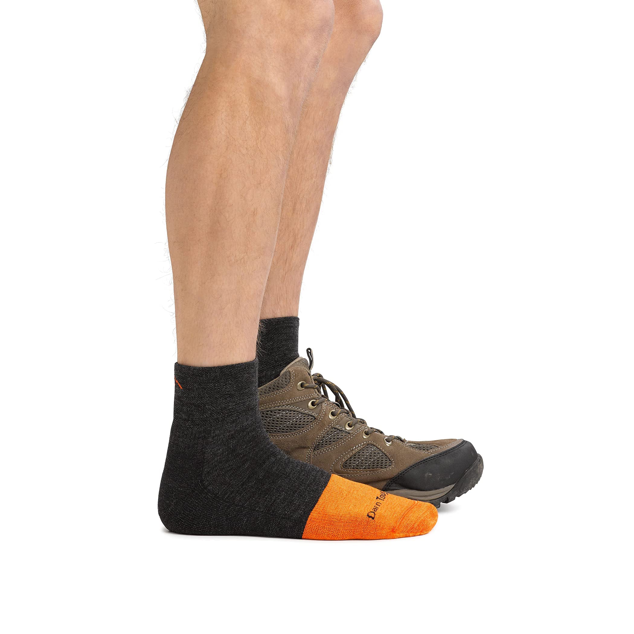 Darn Tough Herren-Socken, mittelschwer, 1/4 Stahl, mit Kissen und Zehenkappe