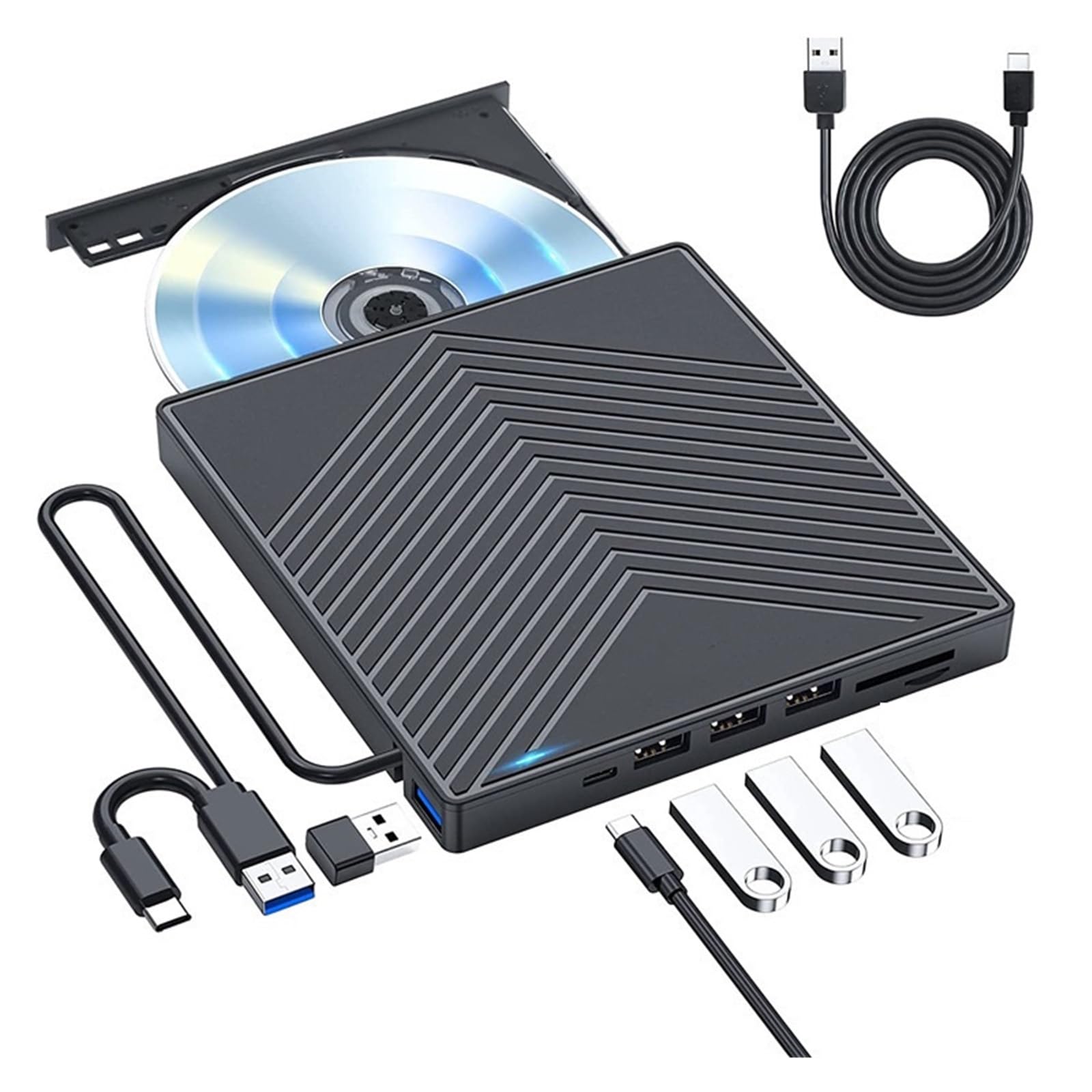 Lettore Dvd unità Ottica Mobile USB, Masterizzatore Dvd, Computer Desktop, Funzione Multi-Plug, unità Ottica Esterna