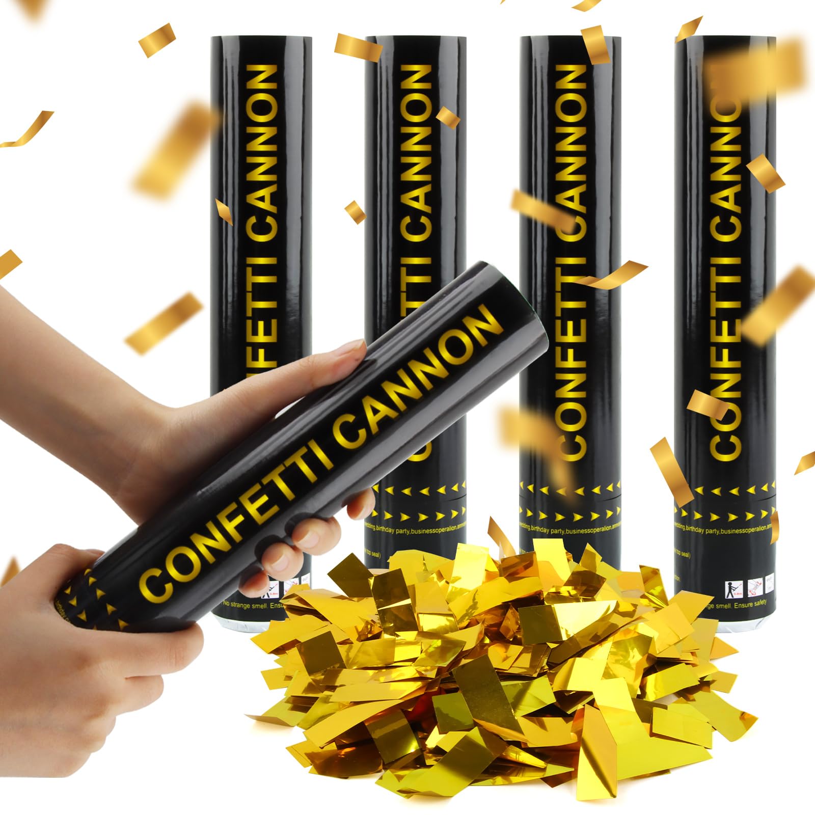 Cannoni Spara Coriandoli Oro Metallizzato Per Laurea Feste Matrimonio Confezione Da 12 Cf12 Tukm40 019