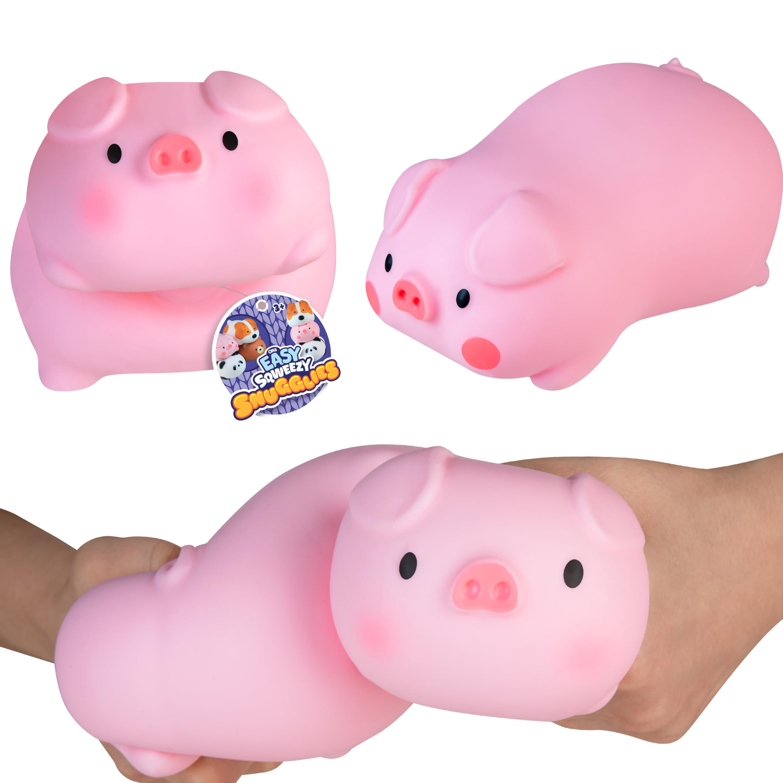 Amazon.com: ORB Easy Sqweezy Snugglies Jumbo Squishy Pig - Stretch
