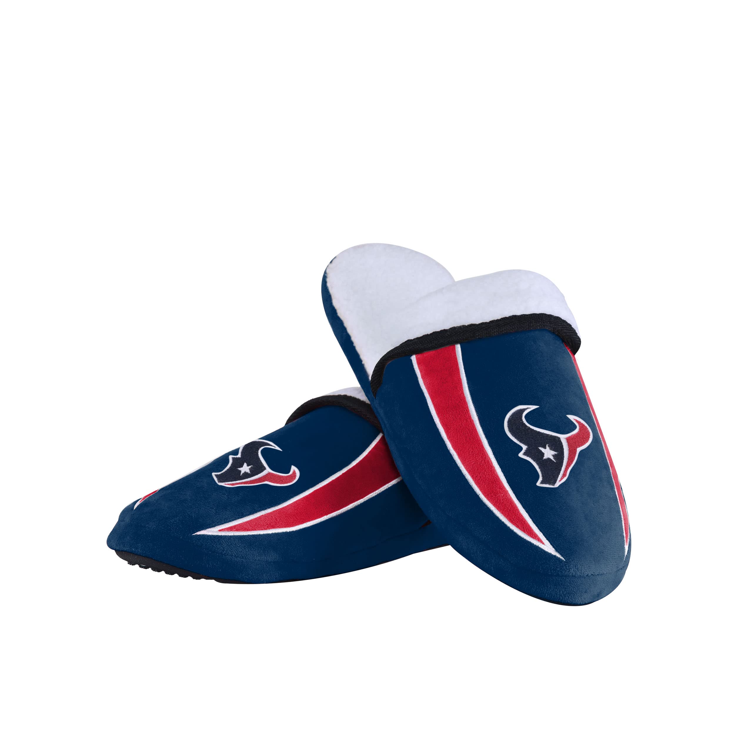 FOCO Houston Texans NFL Mens Sherpa Slide Slippers - L