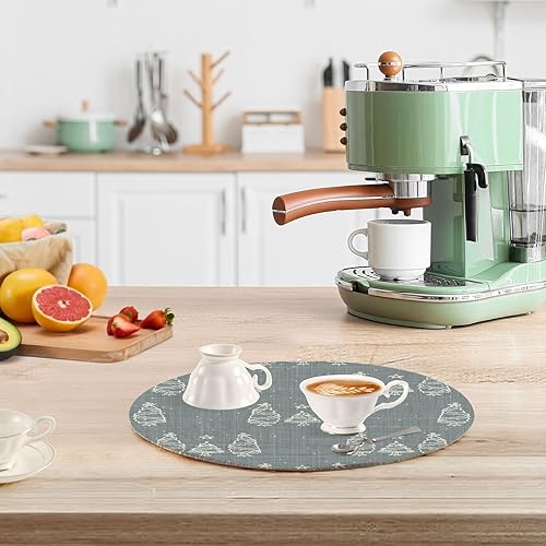 Miniatura 6 de Tapete de salvamanteles de cocina, sin costuras, para árbol de Navidad, abetos de vacaciones, tapete grande para ollas y sartenes calientes de 15