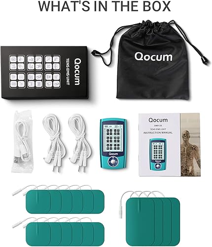 Miniatura 7 de TENS - Estimulador muscular, unidad TENS de doble canal para terapia de alivio del dolor (dolor corporal crónico, agudo), canal A/B independiente y