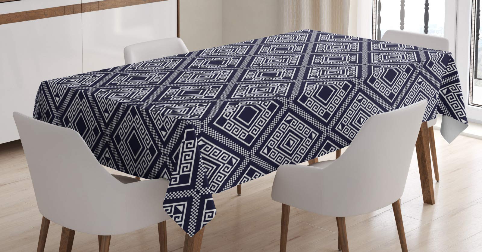 ABAKUHAUS Astratto Tovaglia Da Esterno, Piazze E Moderno Retro Tones Tovaglia Da Picnic Lavabile Decorativa 145 Cm X 210 Cm Albicocca E Amber