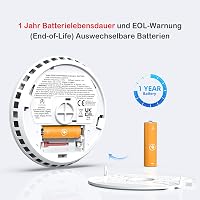 Andyssey GS558D Okos Füstérzékelő WiFi-vel, Mágneses Tartóval - Hálózatba Köthető Tűzjelző Fotoelektromos Érzékelővel, DIN EN14604  4
