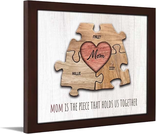 Personal-Prints MOM & Children Personalized HEART Puzzle Wall Art | Uniq...