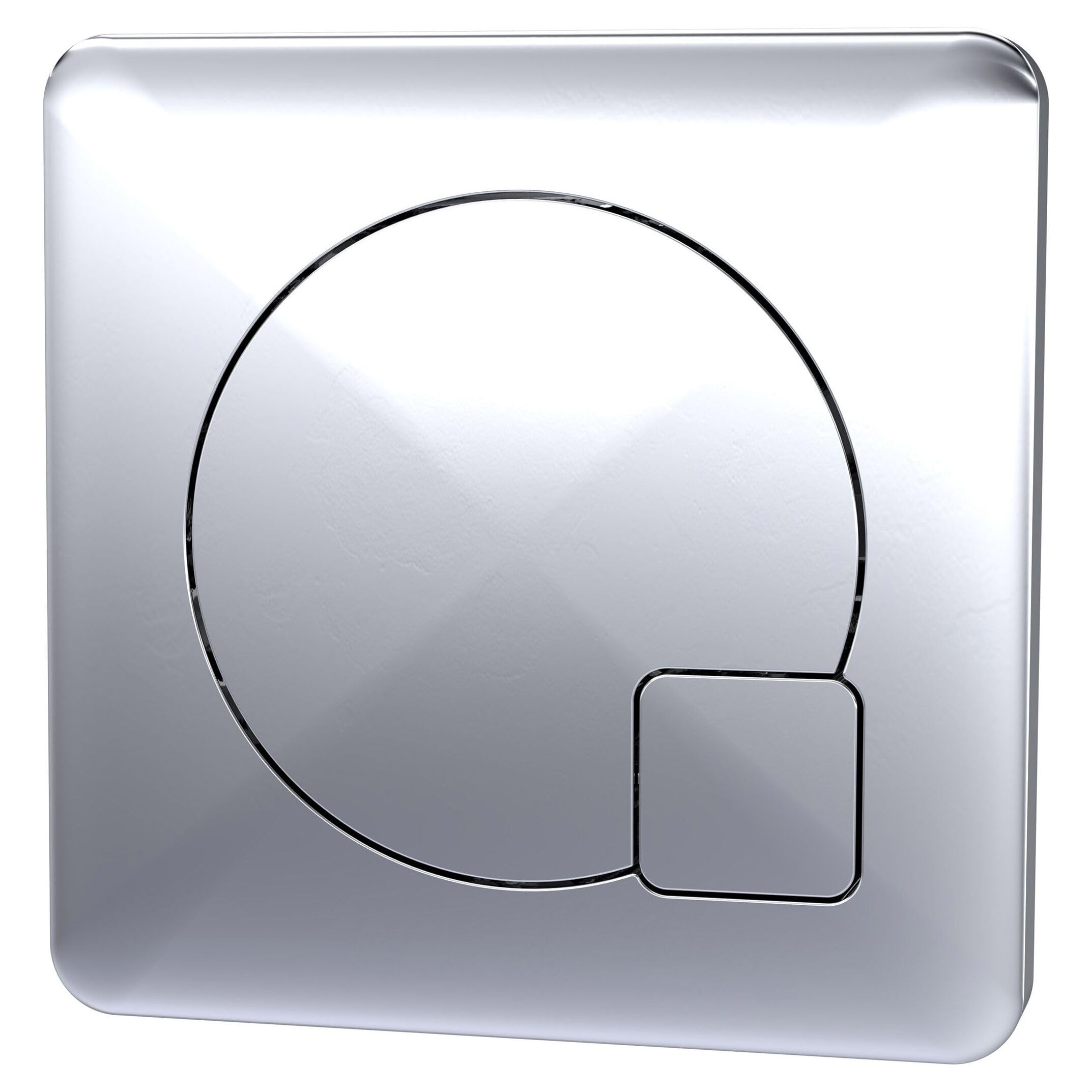 Square Dual Flush Push Button - 70Mm - Chrome 5056678401217