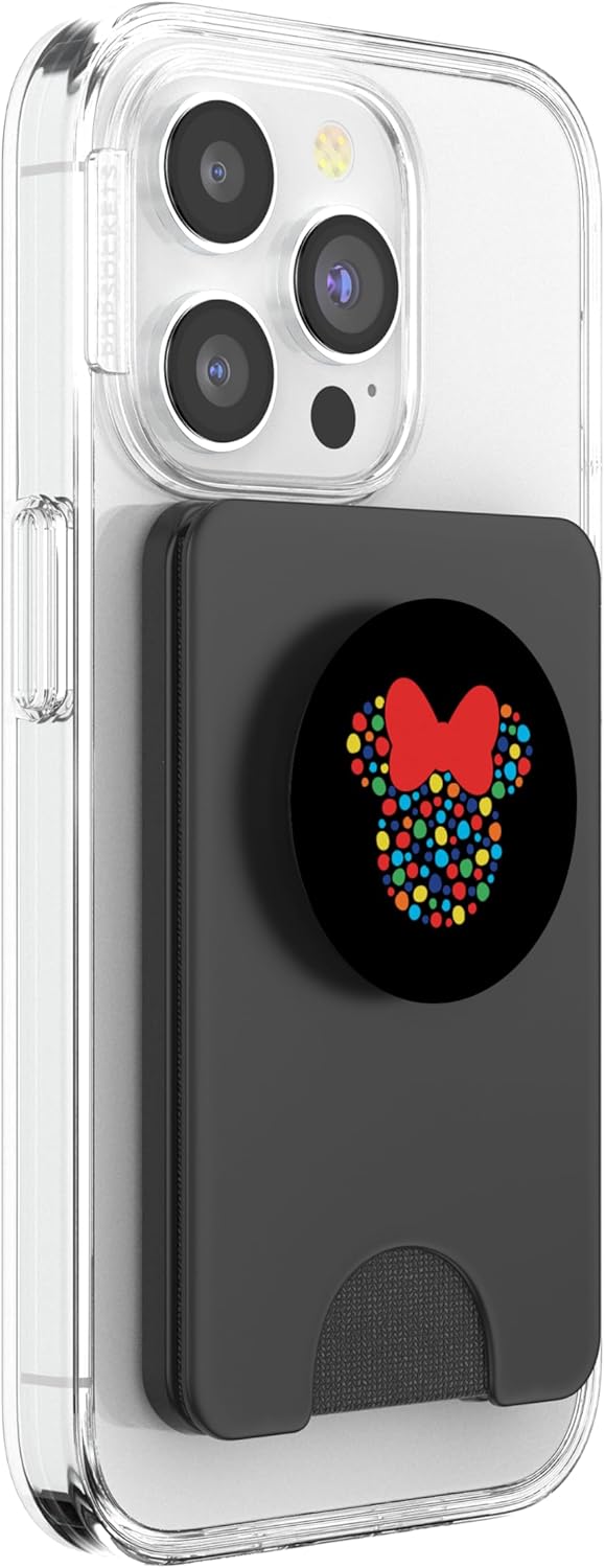 Disney Minnie Mouse Polka Dot Rainbow PopSockets PopWallet for MagSafe