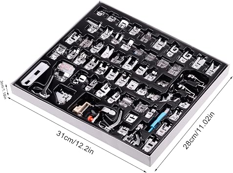 Presser Foot Set, Universal Sewing Machine Presser Feet Kit Multifunctional Sewing Foot Presser for Most of Sewing Machines Household DIY (62)