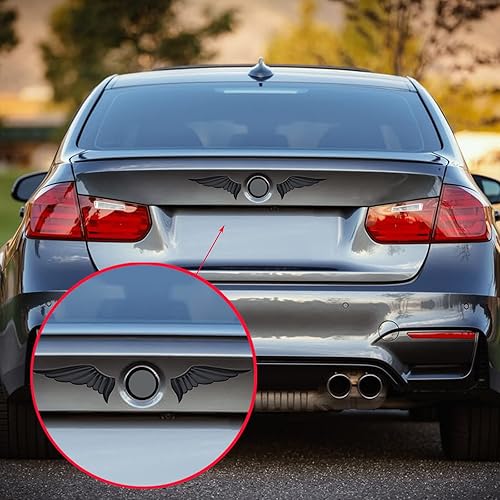 Miniatura 5 de 1 par de calcomanías de coche de ala de ángel, halcón, águila, emblema de coche, calcomanía de metal, insignia 3D, calcomanías para automóvil,