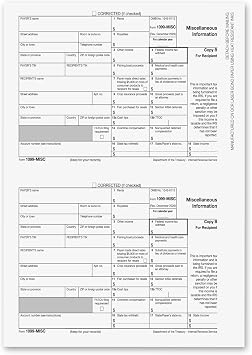 1099 MISC and NEC Forms 2026 Laser Forms IRS Approved Designed for QuickBooks and Accounting Software 4 Part Tax Forms Kit, 50 Vendor (25 MISC - 25 NEC)