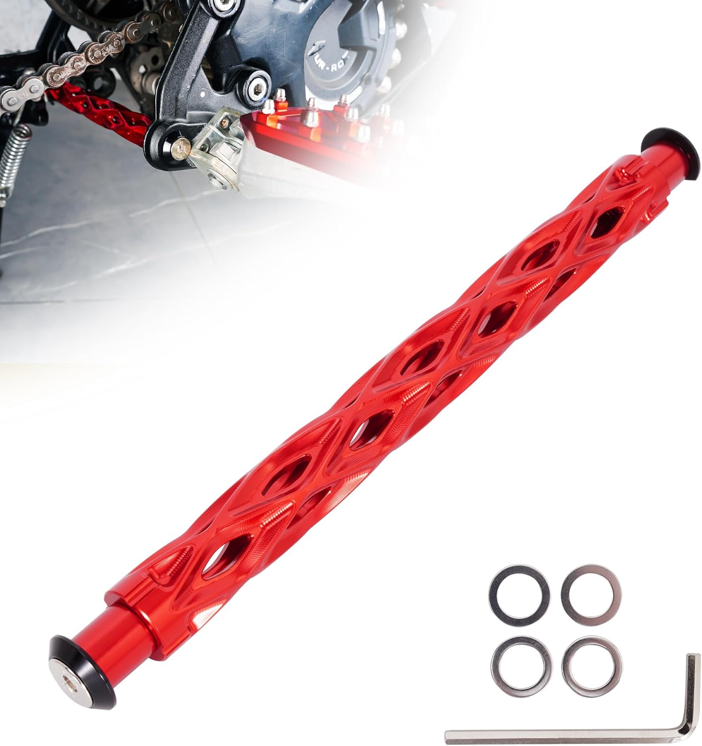 Foot Pegs Support Brace Novel Design for Sur Ron 6061 Aluminum for Sur Ron Surron Light Bee X/S Segway X260 X160 Electric Bike Dirt Bike, Red