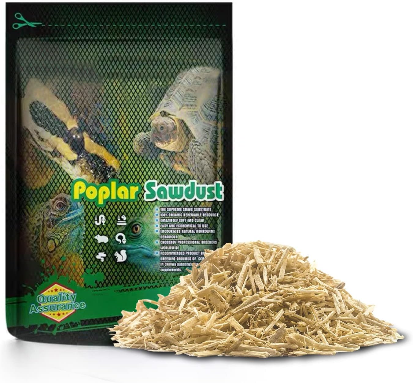 BNOSDM Aspen Snake Bedding,Corn Snake Substrate,Reptile Forest Floor Bedding,Amphibian Tank Substrate,Aspen Shavings Bedding for Ball Python,Lizard,Tortoise,Hamster,4 Quart