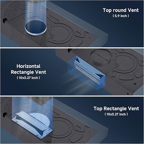 Miniatura 4 de AMZCHEF Campana extractora para debajo del gabinete, 30 pulgadas, 750CFM de acero inoxidable para estufa de cocina, campana de ventilación de 3