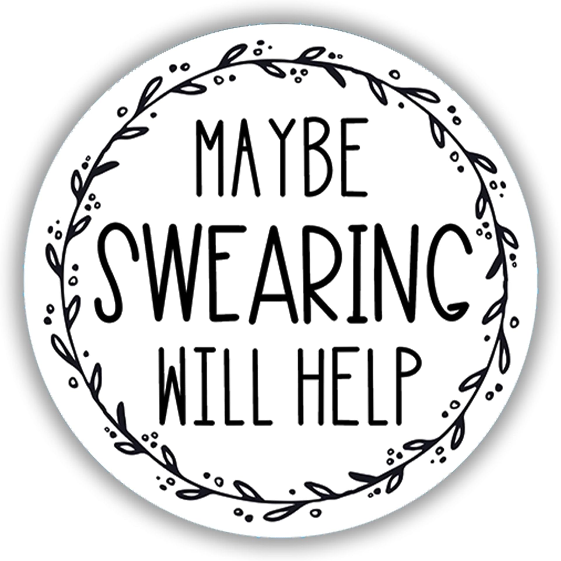 Maybe Swearing Will Help Motivational Magnet for Workspace Decor - Suitable for Home, Desks, Lockers, and College Spaces - Ideal Gift for Friends, Coworkers & Family Members