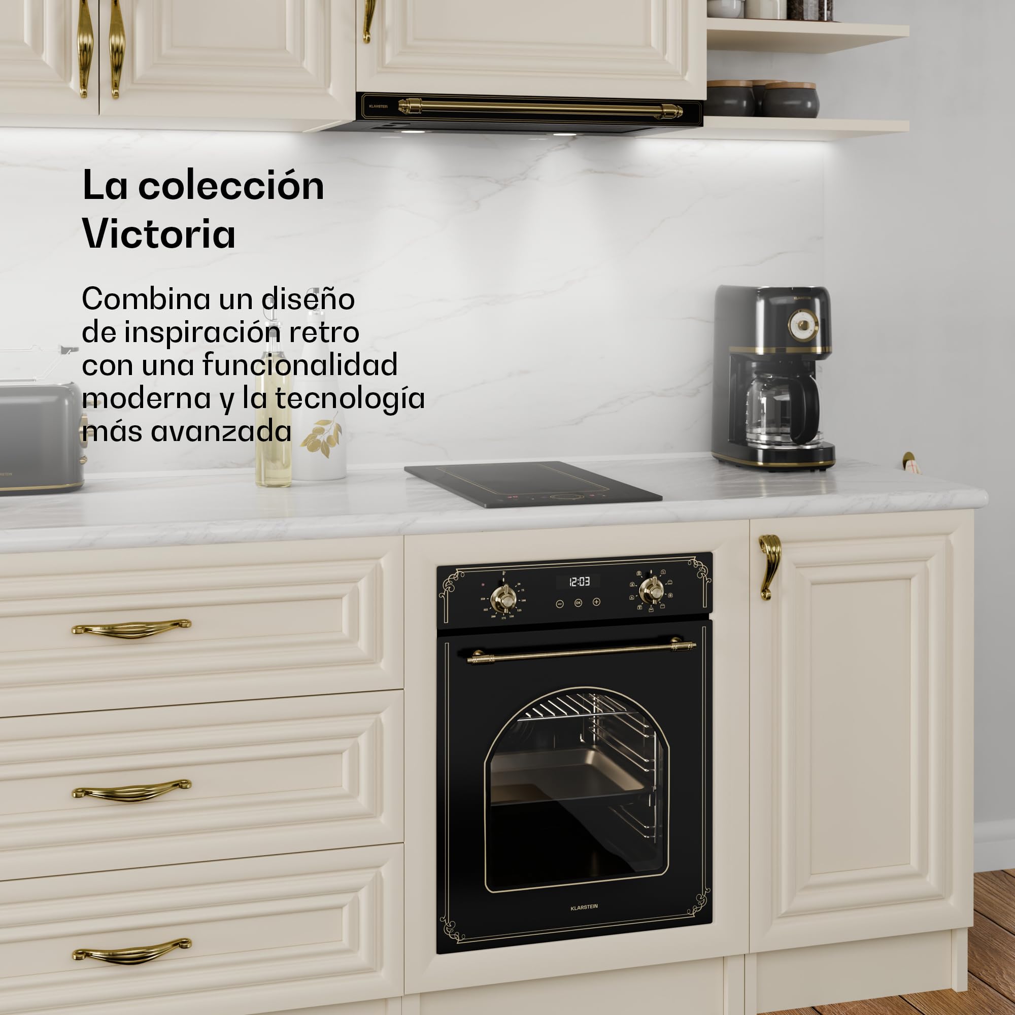 Klarstein Placa Induccion, de 2 Fuegos, Vitroceramica 3500 w x 2 Placas de Sobremesa con Control Táctil Inteligente, Pantalla Digital y Función con Temporizador, Cocinas de Inducción Eléctricas 240V