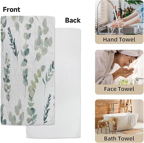 Vista 70 de Juego de 2 toallas de mano de baño, toallas de mano de girasol, toalla de cara floral amarilla, toallas decorativas suaves y absorbentes para baño