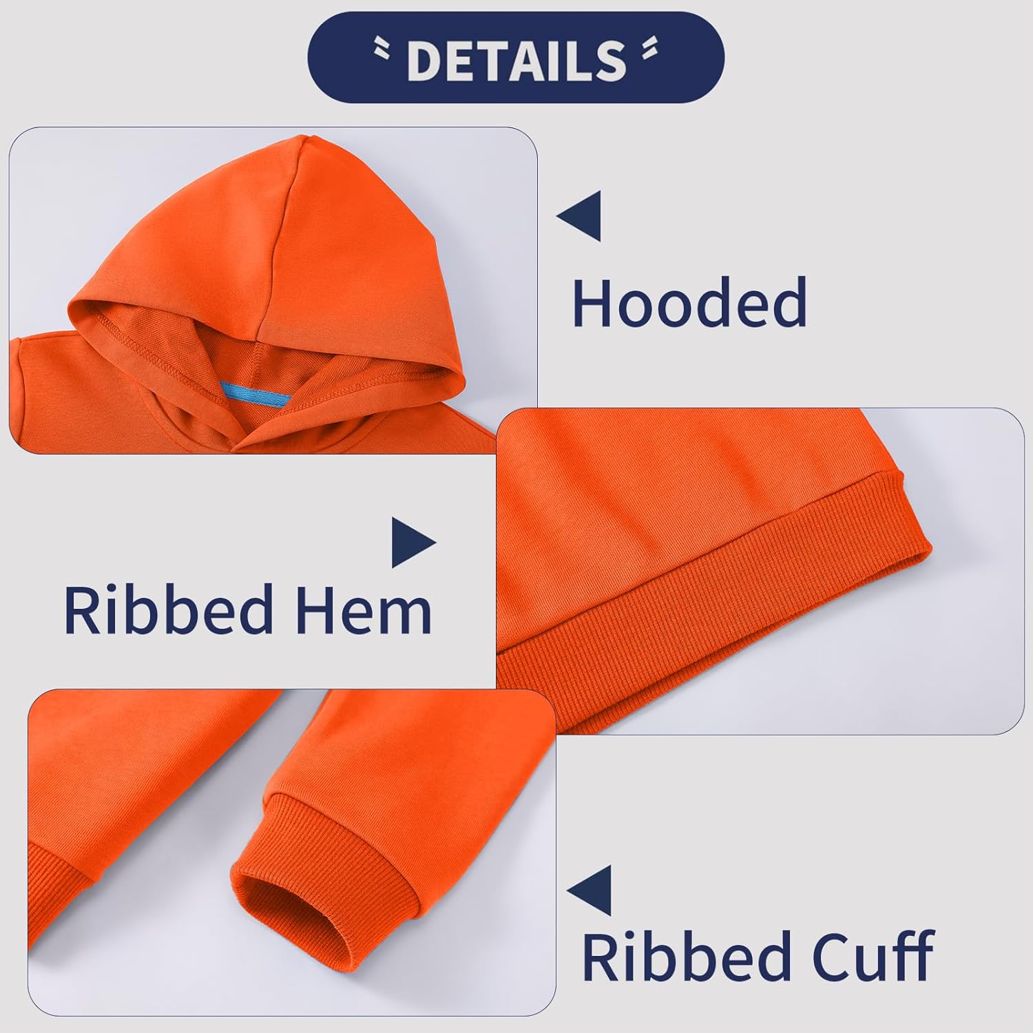 Phedrew Cotton Kids Hoodie Sweatshirt Midweight Long Sleeve Pullover Boys Girls Tops Clothes for Toddlers(Age 2-14) - Image 4