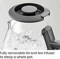 Vista 5 de Chefman Electric Kettle with Tea Infuser, Compact 1L (4 Cups), 1500W, Removable Lid for Easy Cleaning, Boil-Dry Protection, Stainless Steel Filter