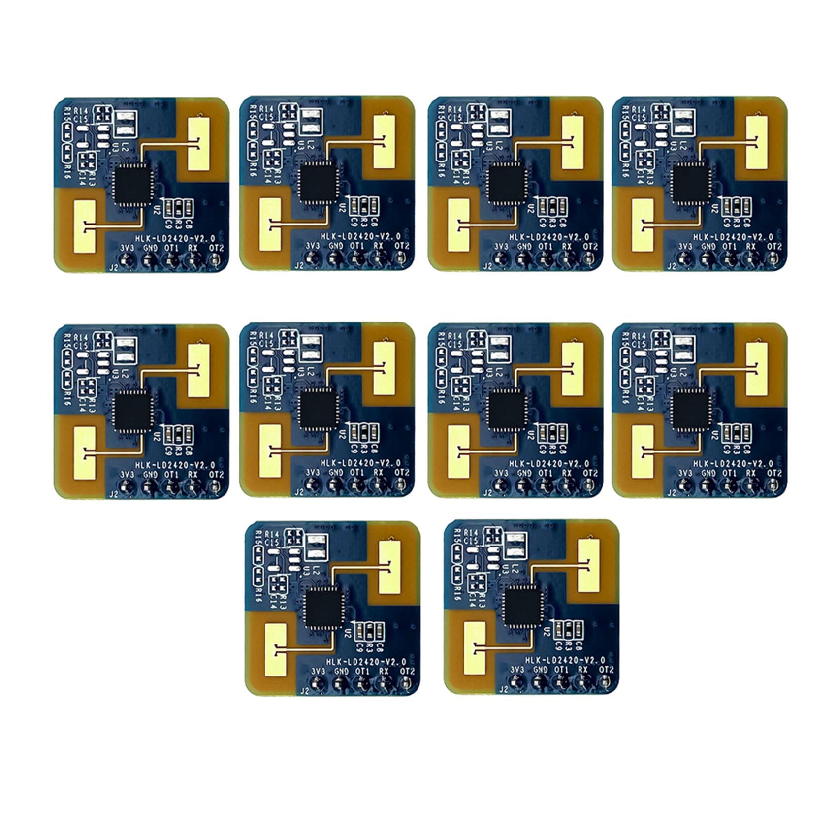10X 24G MmWave LD2420 moduł wykrywania ruchu radarowego do obecności człowieka