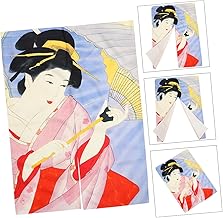 Hohopeti Cortina De Linho De Algodão Estilo Japonês Cortina De Porta Fofa Tapeçaria Cortina De Porta De Animal Para Escritório Cortina De Tecido De Poliéster Poliéster Cortina De