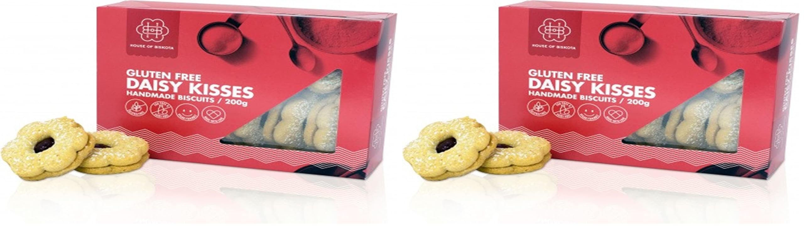 House of Biskota Gluten Free Daisy Kisses Biscuits 200 g (Pack of 2)