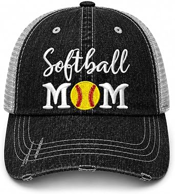 Cocomo Soul Womens Softball Mom Hat | Softball Mom Cap 302 Dark Grey