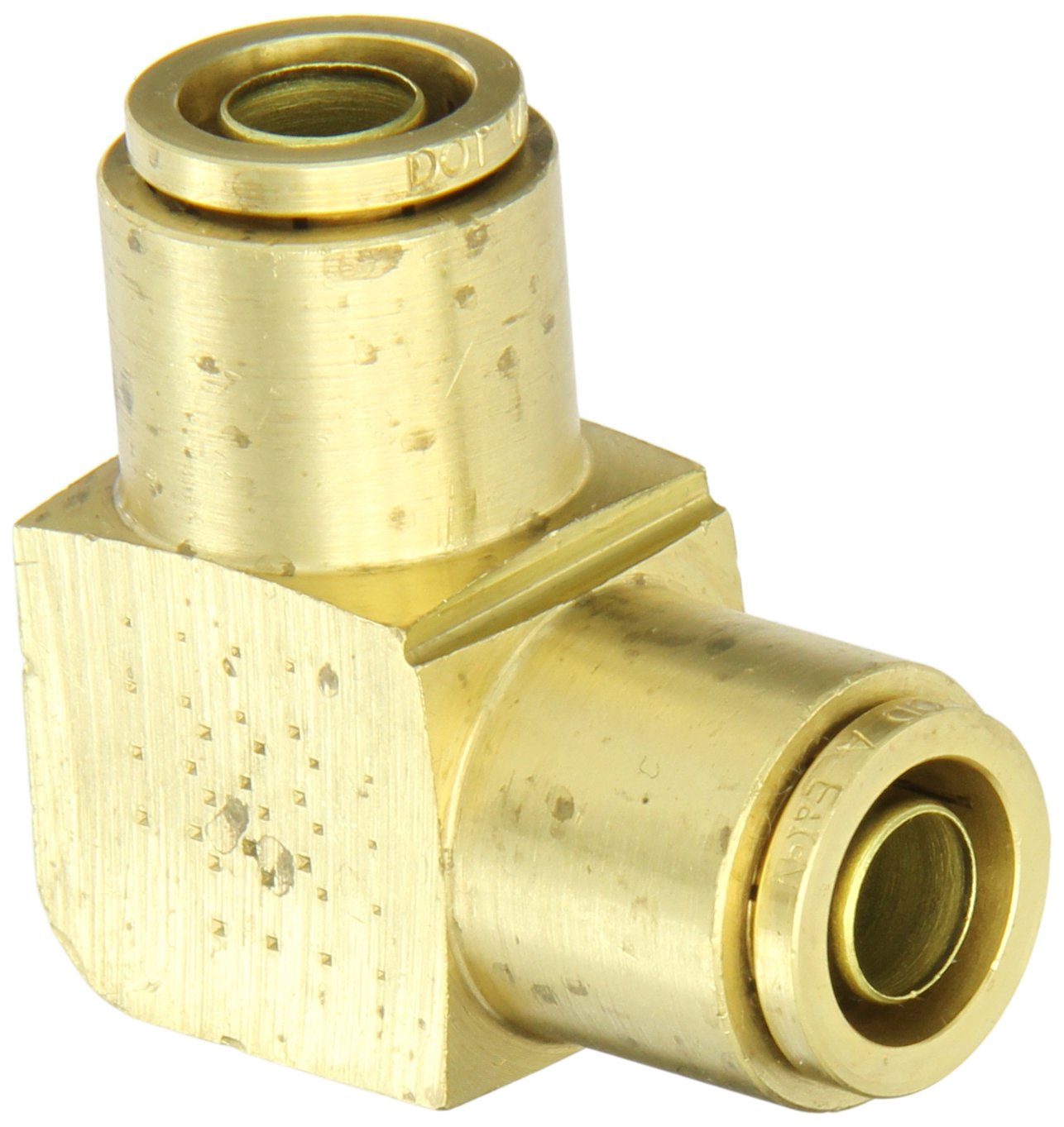 Eaton Weatherhead 1865X8 Brass CA360 D.O.T. Air Brake Tube Fitting, 90