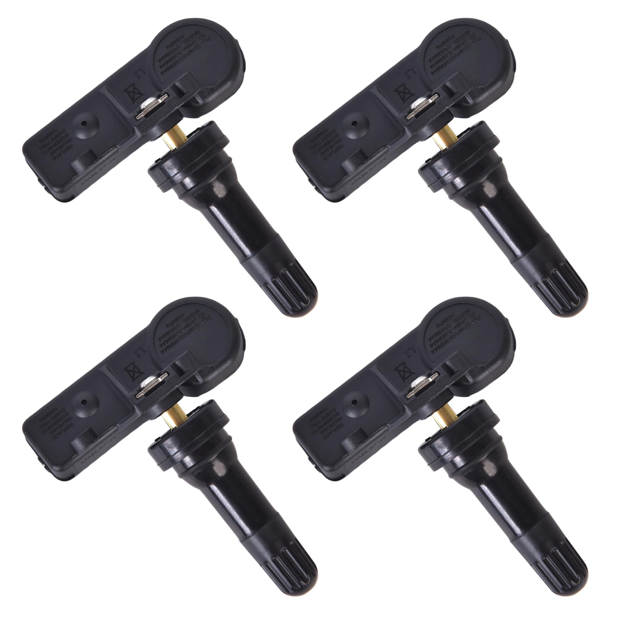 TPMS-Sensoren, 4 Stück, vorprogrammierter Reifendrucksensor, 433 MHz, für RAM 1500 DT, Modell 2019–2021, ersetzt # 68293199AA (4 Stück)